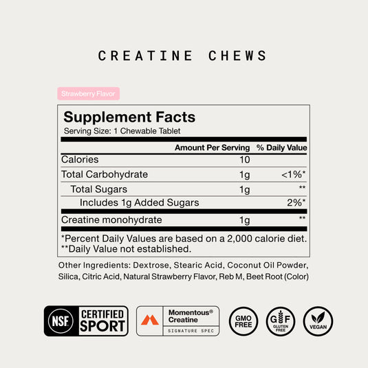Momentous - Creatine Chews 150-Count - Vitamins & Supplements