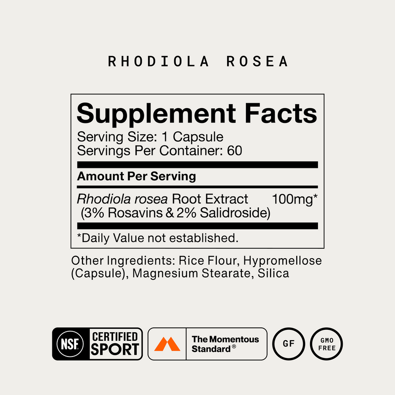 Load image into Gallery viewer, Momentous - Rhodiola Rosea - Vitamins &amp; Supplements
