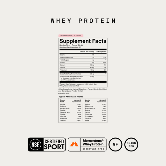 Momentous - Grass-Fed Whey Protein Isolate Powder