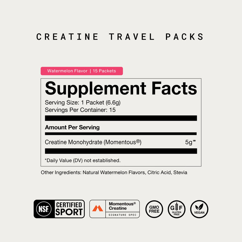 Load image into Gallery viewer, Momentous - Creatine 15-Travel Packs - Vitamins &amp; Supplements
