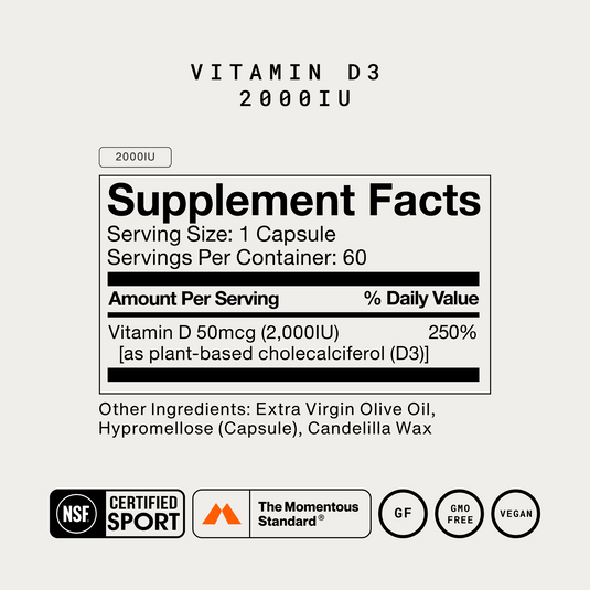 Momentous - Vitamin D3 2000 IU - Vitamins & Supplements