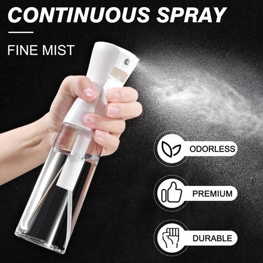 Anti Spier - Continuous Spray Bottle for Hair (10.1oz/300ml) 2 Pack Home Essentials Spray Bottles For Cleaning Empty Ultra Fine Water Mister Sprayer For Hairstyling Garden Plants Curly Hair Perfume Etc