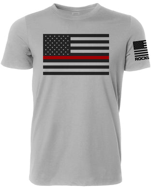 Rockwell Time - Firefighter Flag T-Shirt