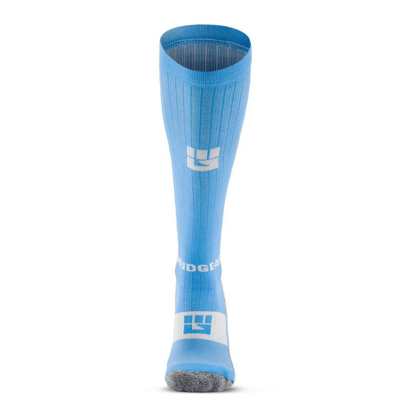 Load image into Gallery viewer, Tall Compression Socks (Neon Blue)
