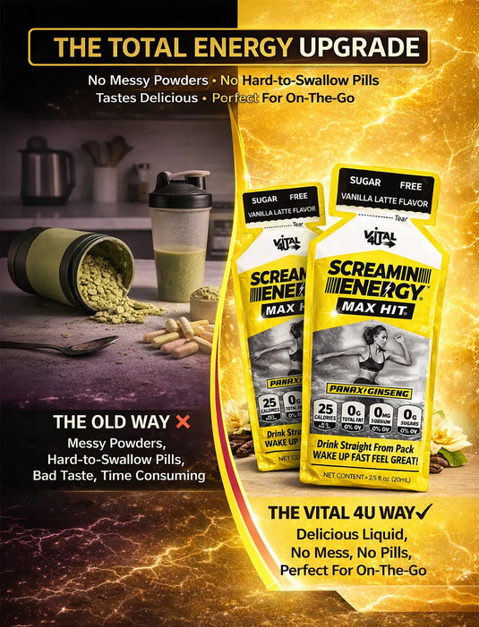 Vital 4U - Screamin Energy Max Hit Vanilla Latte Sugar Free