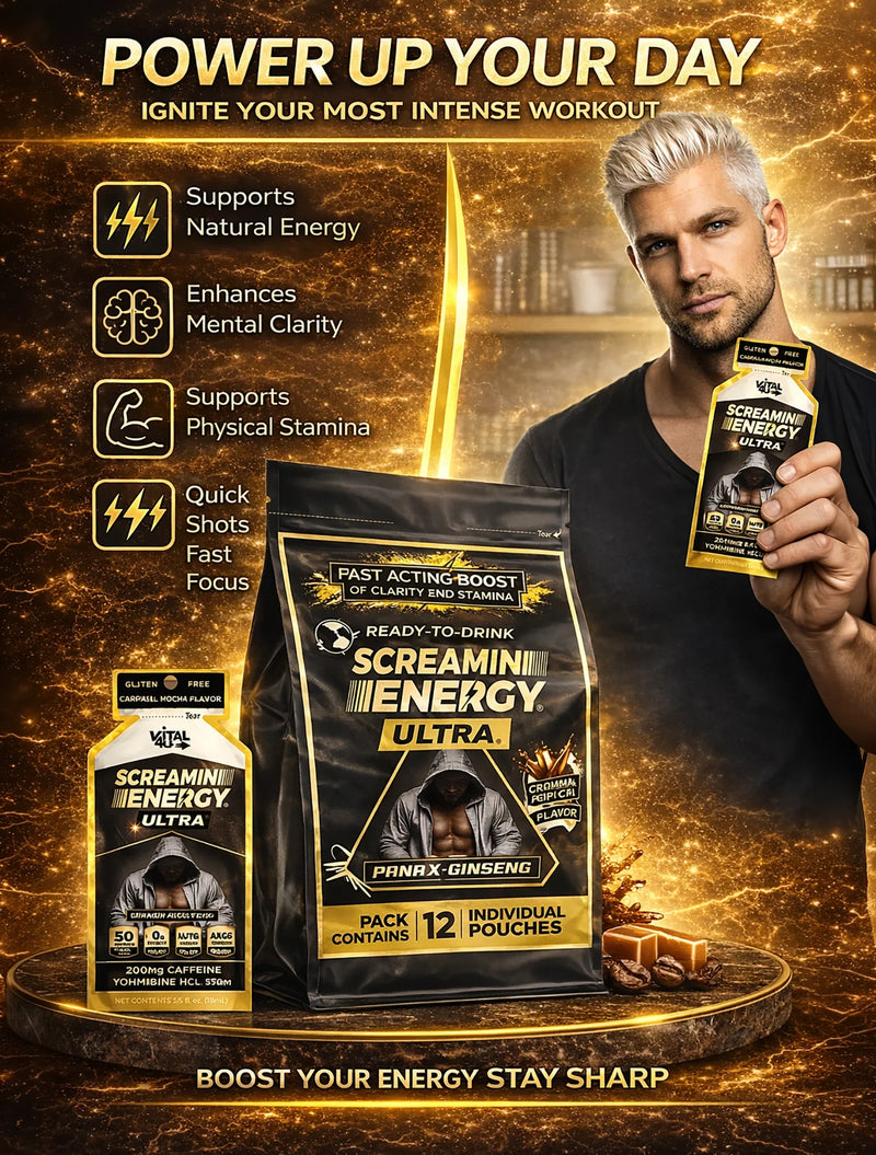 Load image into Gallery viewer, Vital 4U - Screamin Energy Ultra Caramel Coffee - Vitamins &amp; Supplements
