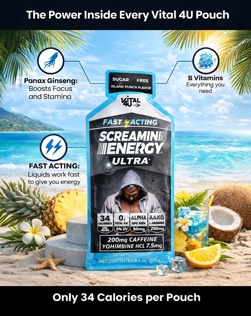 Load image into Gallery viewer, Vital 4U - Screamin Energy Ultra Island Punch - Vitamins &amp; Supplements
