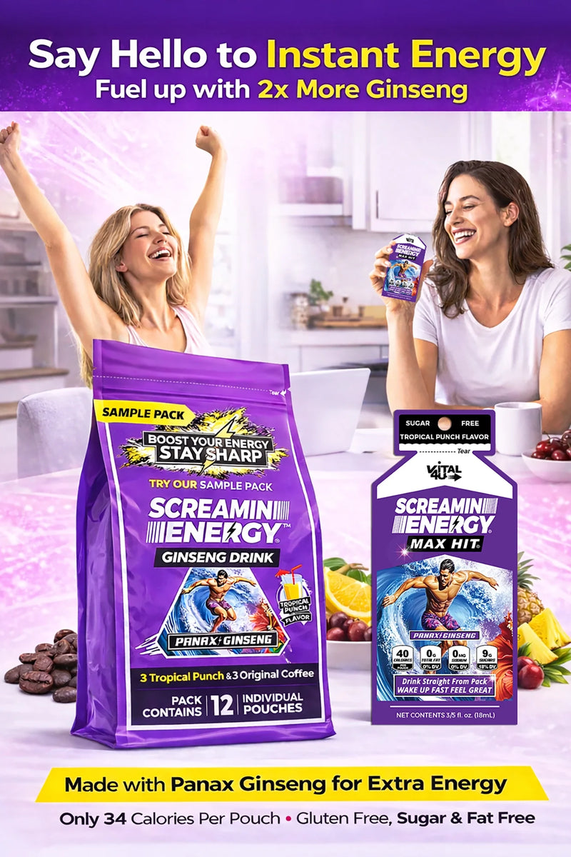 Load image into Gallery viewer, Vital 4U - Screamin Energy Max Hit Tropical Punch Sugar Free
