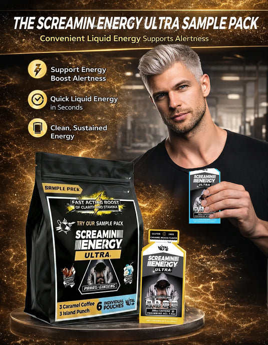 Vital 4U - Screamin Energy Ultra Sample Pack - 6 Pouches