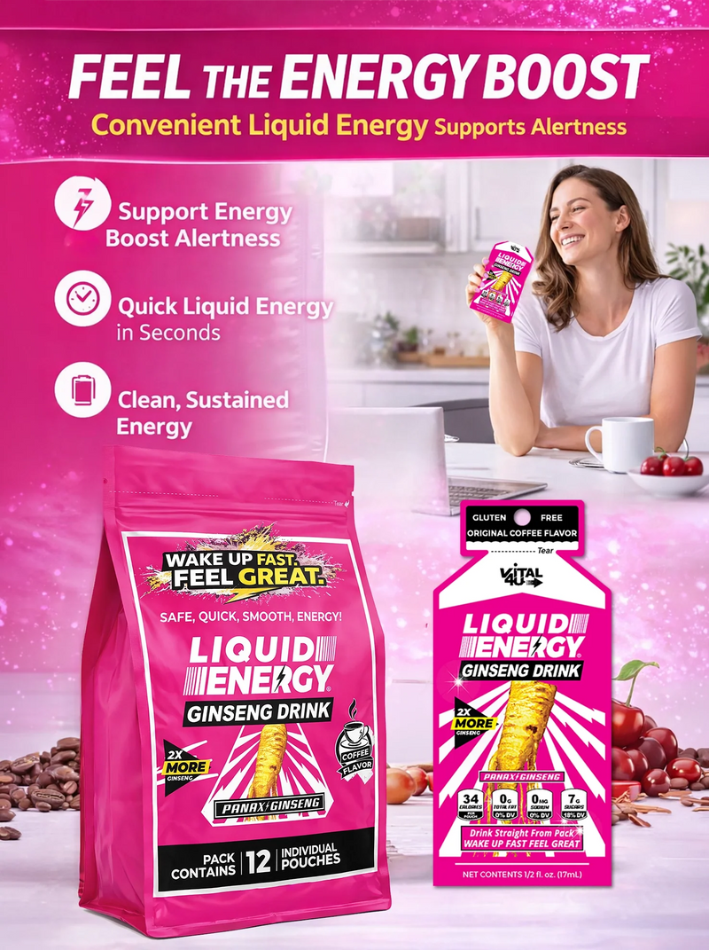 Load image into Gallery viewer, Vital 4U - Liquid Energy Ginseng Drink Original Coffee - Vitamins &amp; Supplements
