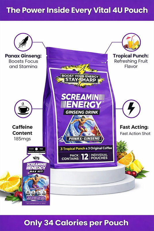 Vital 4U - Screamin Energy Max Hit Tropical Punch Sugar Free