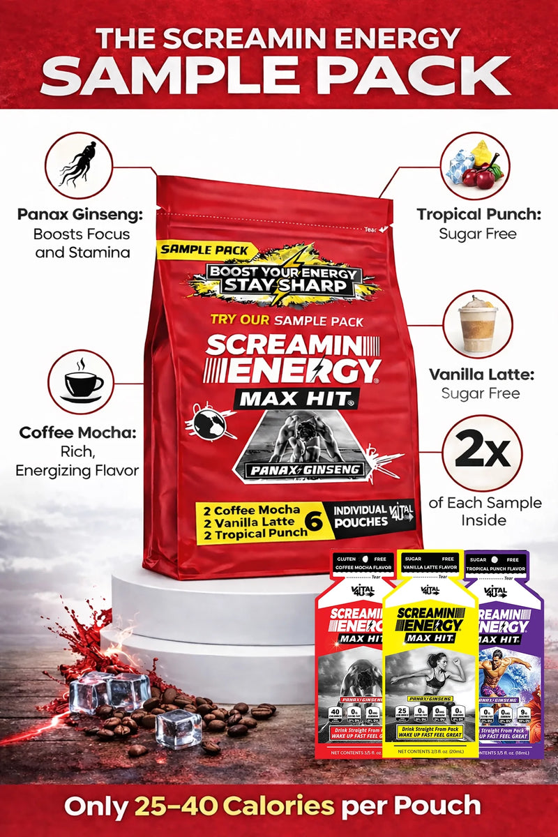 Load image into Gallery viewer, Vital 4U - Screamin Energy Max Hit Sample Pack - 6 Pouches
