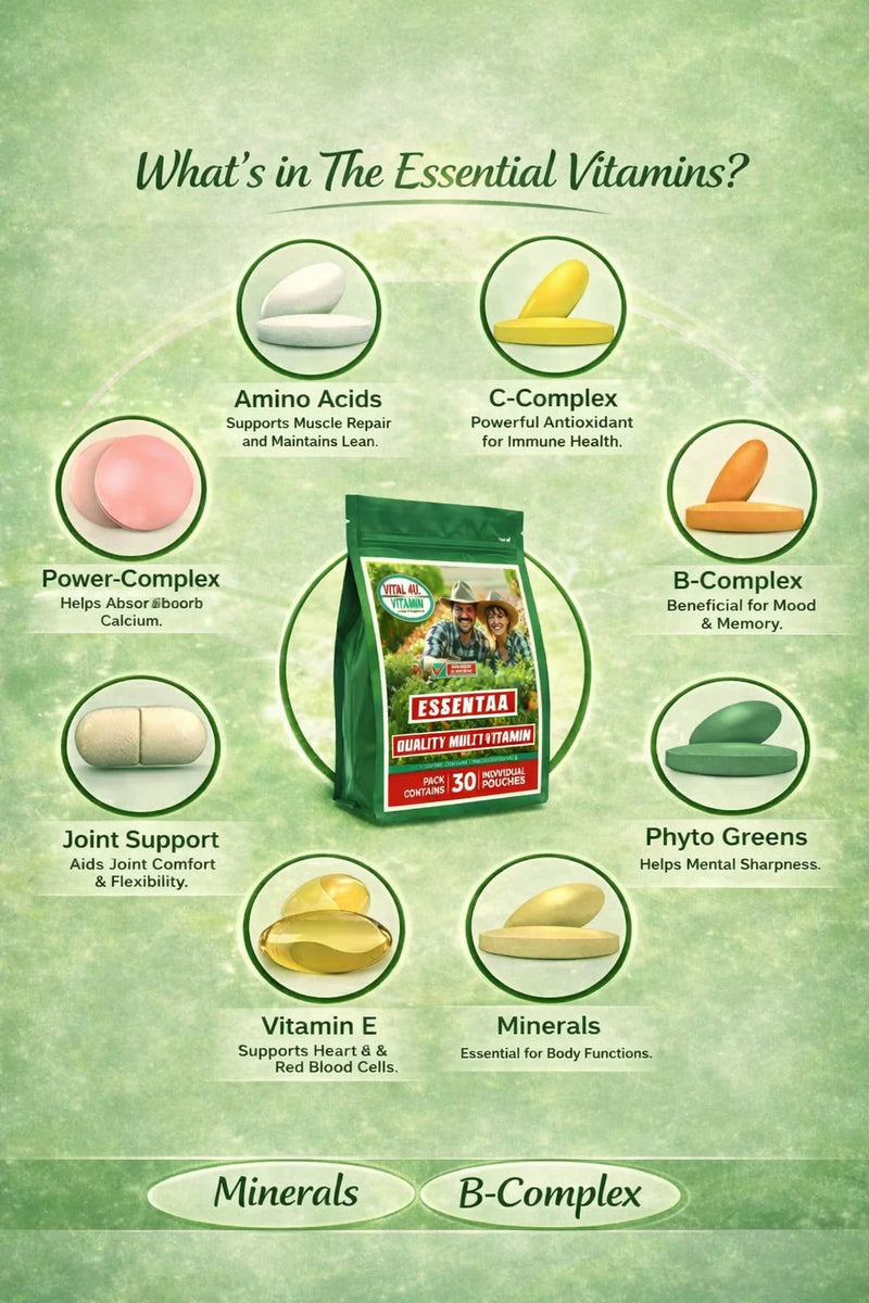 Load image into Gallery viewer, Vital 4U - Essential 30 Day Multivitamin - Vitamins &amp; Supplements
