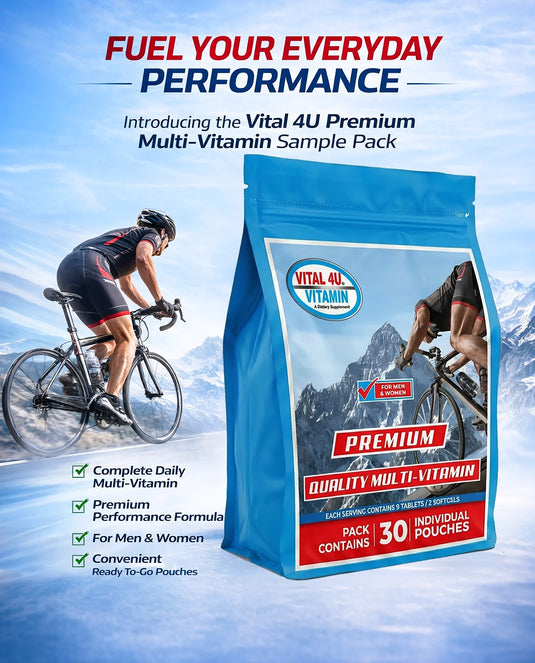Vital 4U - Premium 30 Day Multivitamin - Vitamins & Supplements