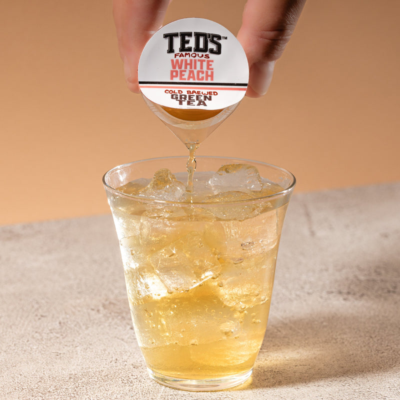 Load image into Gallery viewer, Java House - Ted's - White Peach Cold Brewed Green Tea
