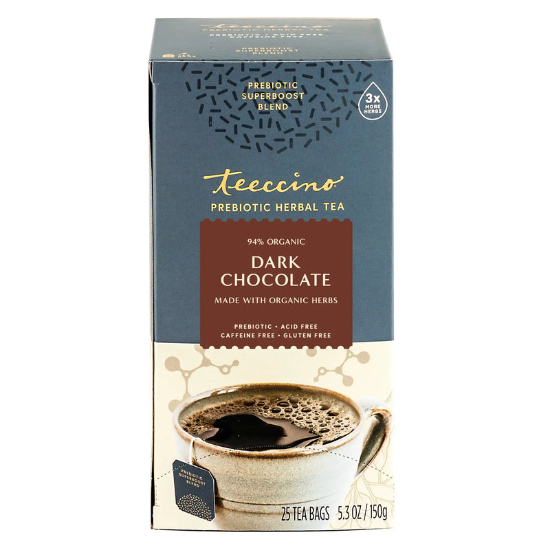 Load image into Gallery viewer, Teeccino - Dark Chocolate Prebiotic SuperBoost Herbal Tea
