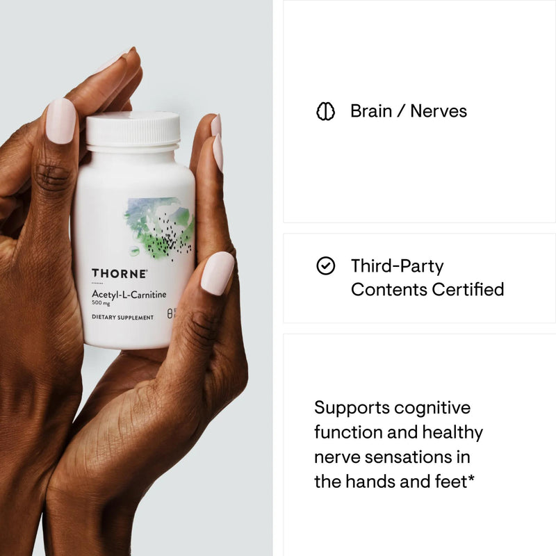 Load image into Gallery viewer, Thorne-Acetyl-LCarnitine-500mg-60-Caps
