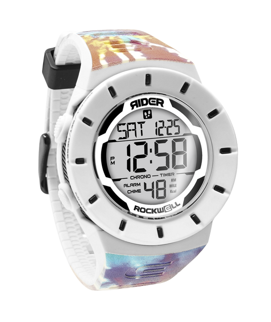 Rockwell Time - Coliseum Fit™ Forum - Samadelic Tie-Dye Edition (White/Black) Watch