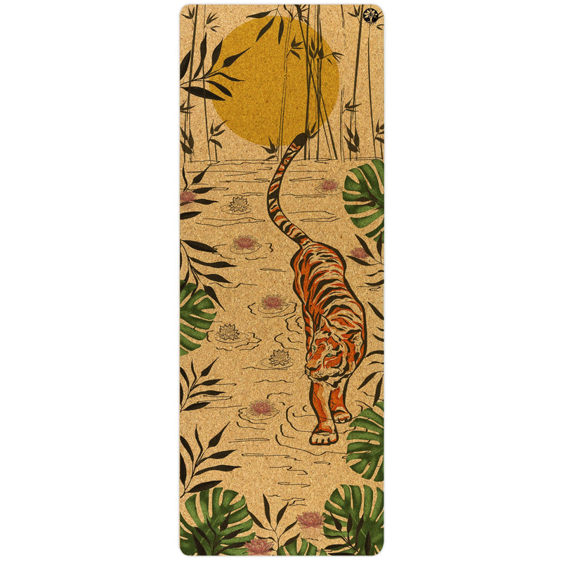 Load image into Gallery viewer, Yoloha Yoga - Tiger Lotus Original Cork Yoga Mat
