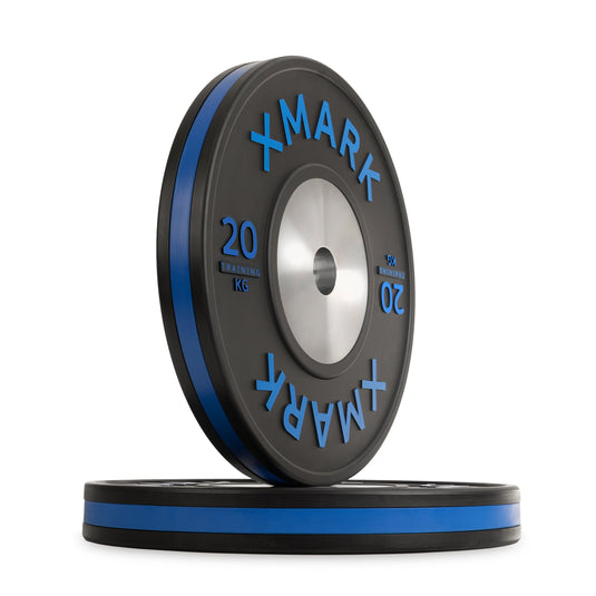 XMARK - Striped Premium IWF Training Bumper Plates (KG) Pairs and Sets