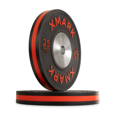 XMARK - Striped Premium IWF Training Bumper Plates (KG) Pairs and Sets