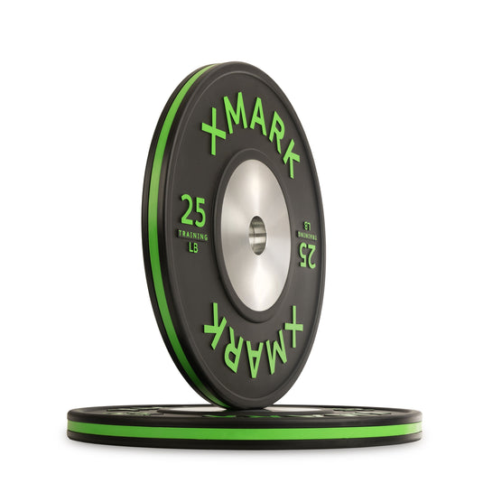 XMARK - Striped Premium IWF Training Bumper Plates (LB) Pairs and Sets