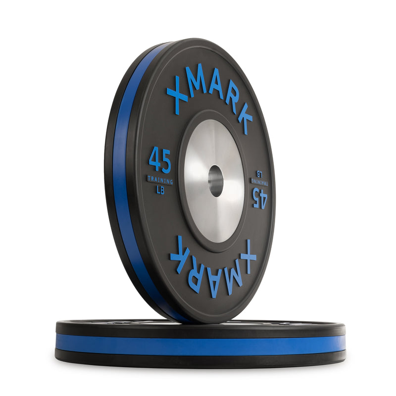 Load image into Gallery viewer, XMARK - Striped Premium IWF Training Bumper Plates (LB) Pairs and Sets

