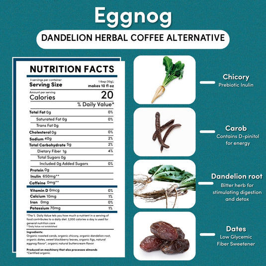Teeccino - Holiday Eggnog Herbal Coffee