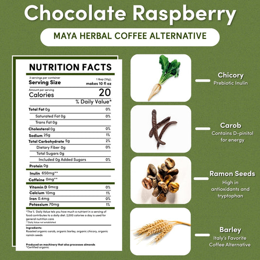Teeccino - Chocolate Raspberry Chicory Herbal Coffee