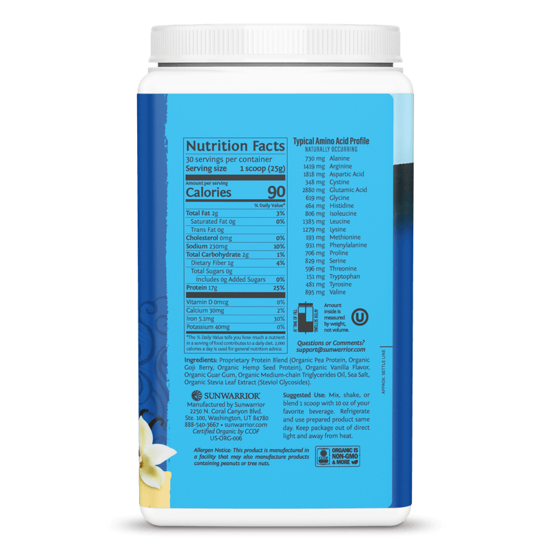 Load image into Gallery viewer, Sunwarrior - Warrior Blend Organic Protein - Vanilla
