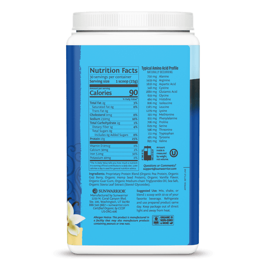 Sunwarrior - Warrior Blend Organic Protein - Vanilla