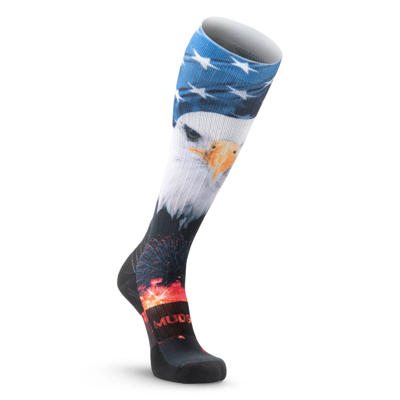 Load image into Gallery viewer, MudGear Custom USA Eagle Tall Compression Sock (1 Pair)
