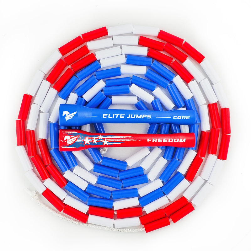 Load image into Gallery viewer, Elite Jumps - Freedom - Usa Flag Beaded Jump Rope
