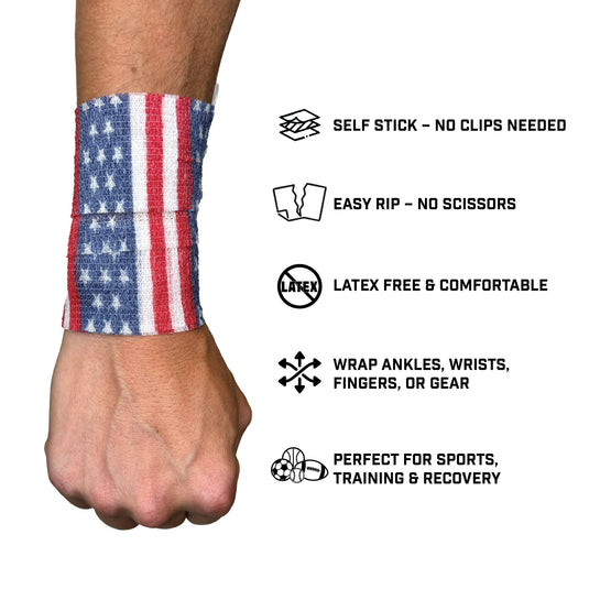 Elite Athletic Gear - USA Flag Self Stick Athletic Tape