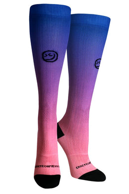 Crazy Compression - Ombré Blue Pink - (Standard & Extra Wide)