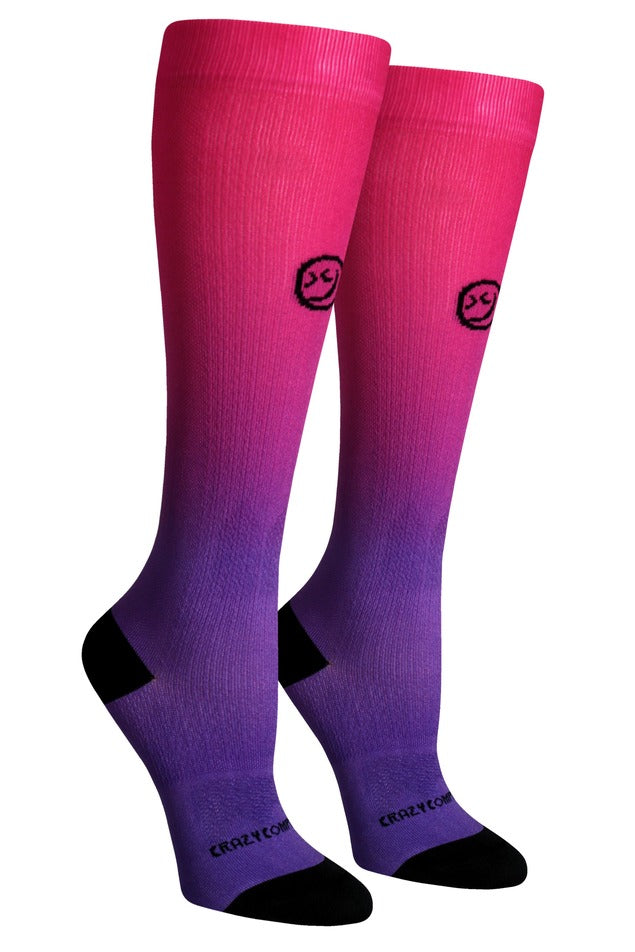 Load image into Gallery viewer, Crazy Compression - Ombré Pink Purple - (Standard &amp; Extra Wide)
