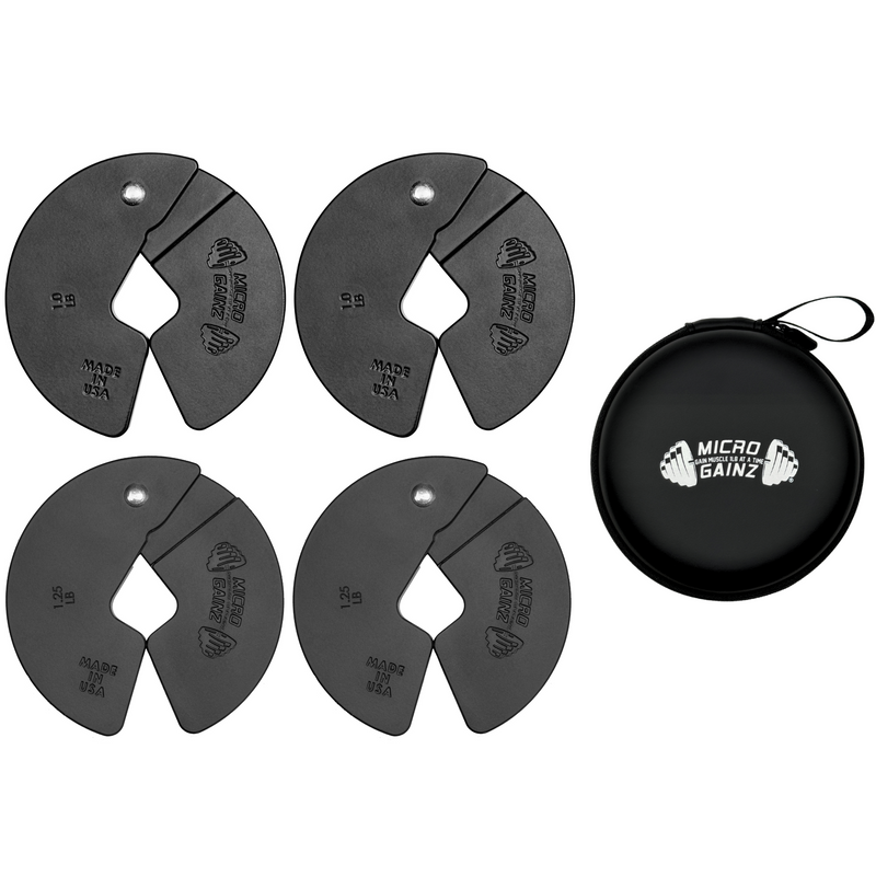 Load image into Gallery viewer, Micro Gainz Double Pack of 1LB &amp; 1.25LB Dumbbell Fractional Weight Plates

