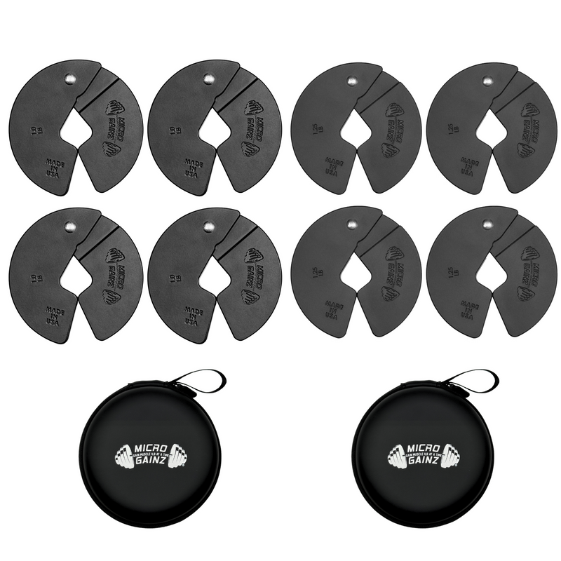 Load image into Gallery viewer, Micro Gainz Double Pack of 1LB &amp; 1.25LB Dumbbell Fractional Weight Plates
