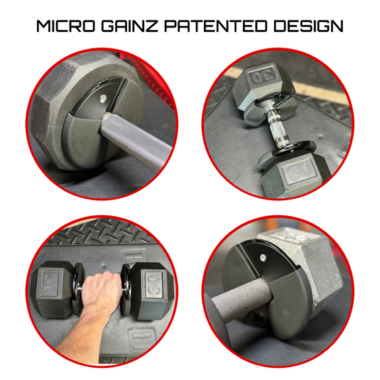 Micro Gainz - PVC Dip Coated 1.25LB Dumbbell Fractional Weight Plates