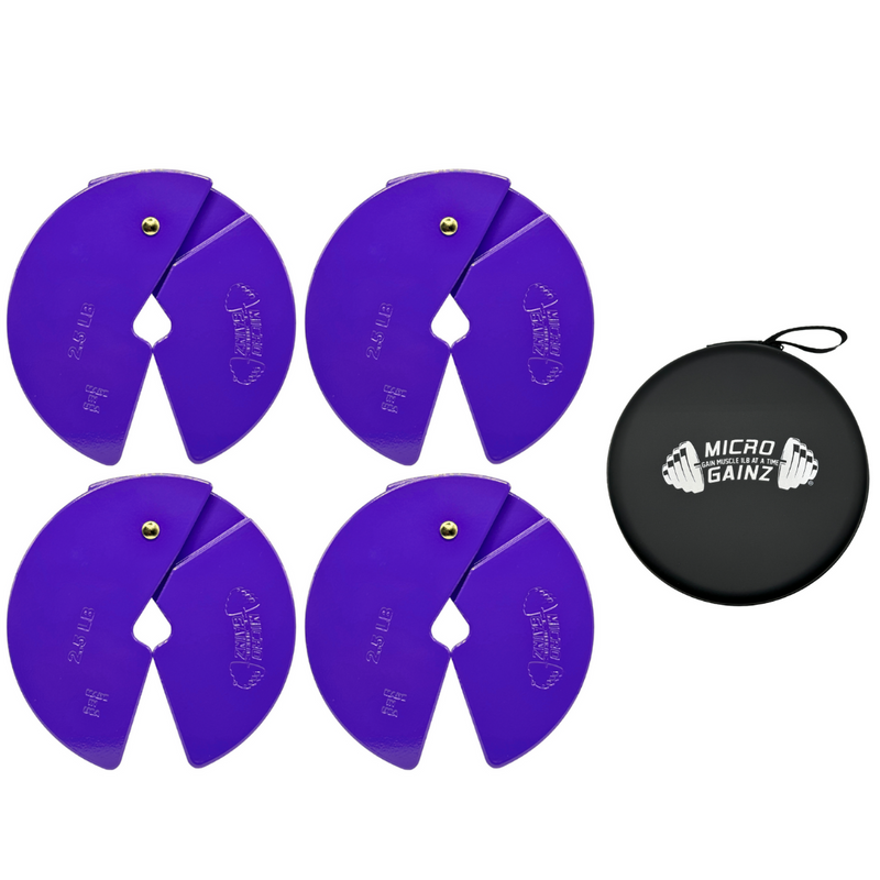 Load image into Gallery viewer, Micro Gainz Purple 2.5LB Dumbbell Fractional Weight Plates
