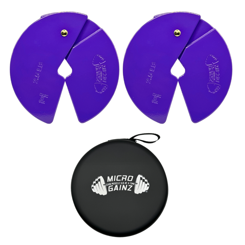 Load image into Gallery viewer, Micro Gainz Purple 2.5LB Dumbbell Fractional Weight Plates
