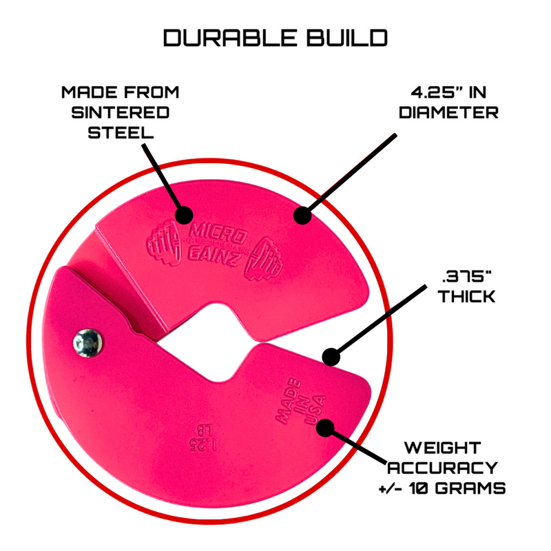 Load image into Gallery viewer, Micro Gainz Pink 1.25LB Dumbbell Fractional Weight Plates
