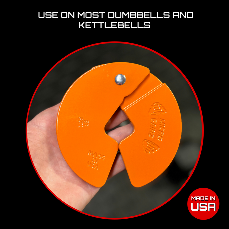 Load image into Gallery viewer, Micro Gainz Orange 1.25LB Dumbbell Fractional Weight Plates
