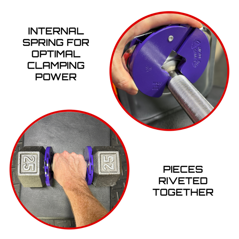 Load image into Gallery viewer, Micro Gainz Purple 1.25LB Dumbbell Fractional Weight Plates
