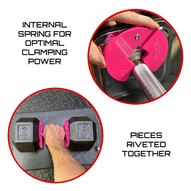 Load image into Gallery viewer, Micro Gainz Pink 1.25LB Dumbbell Fractional Weight Plates
