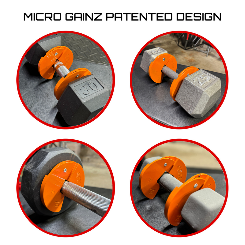 Load image into Gallery viewer, Micro Gainz Orange 1.25LB Dumbbell Fractional Weight Plates
