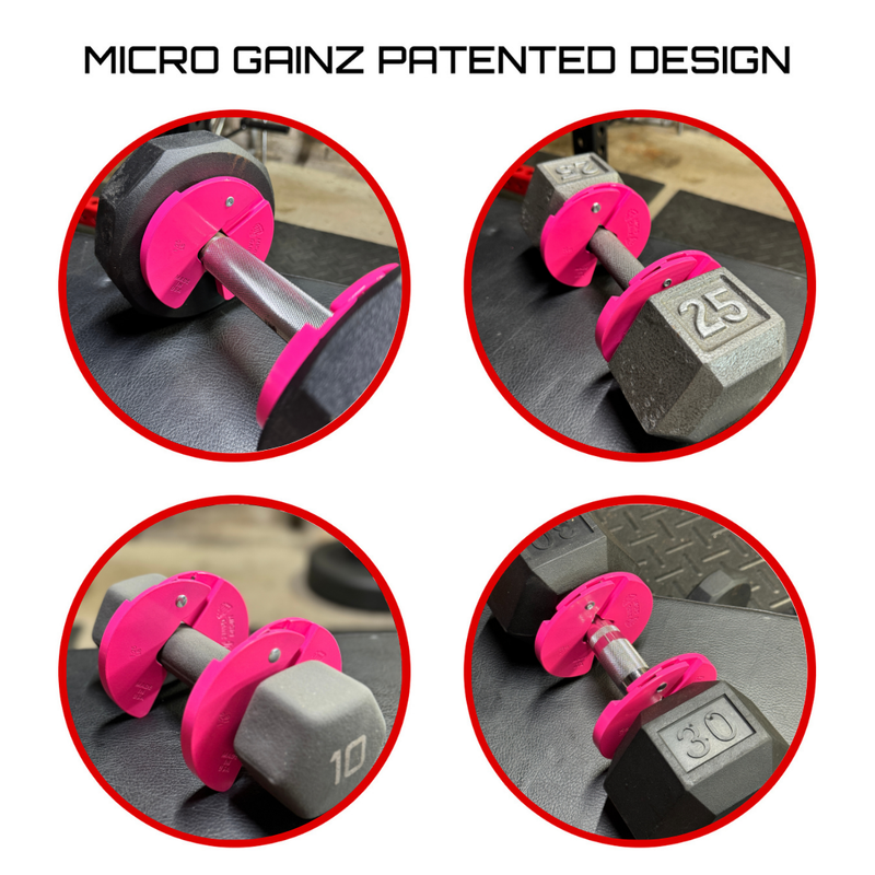 Load image into Gallery viewer, Micro Gainz Pink 1.25LB Dumbbell Fractional Weight Plates
