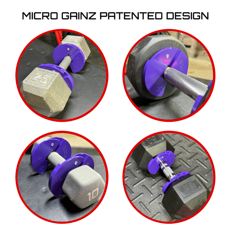 Load image into Gallery viewer, Micro Gainz Purple 1.25LB Dumbbell Fractional Weight Plates
