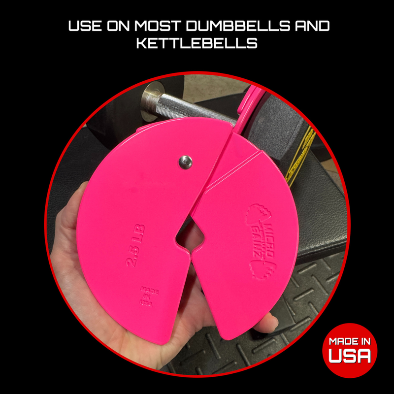 Load image into Gallery viewer, Micro Gainz Pink 2.5LB Dumbbell Fractional Weight Plates
