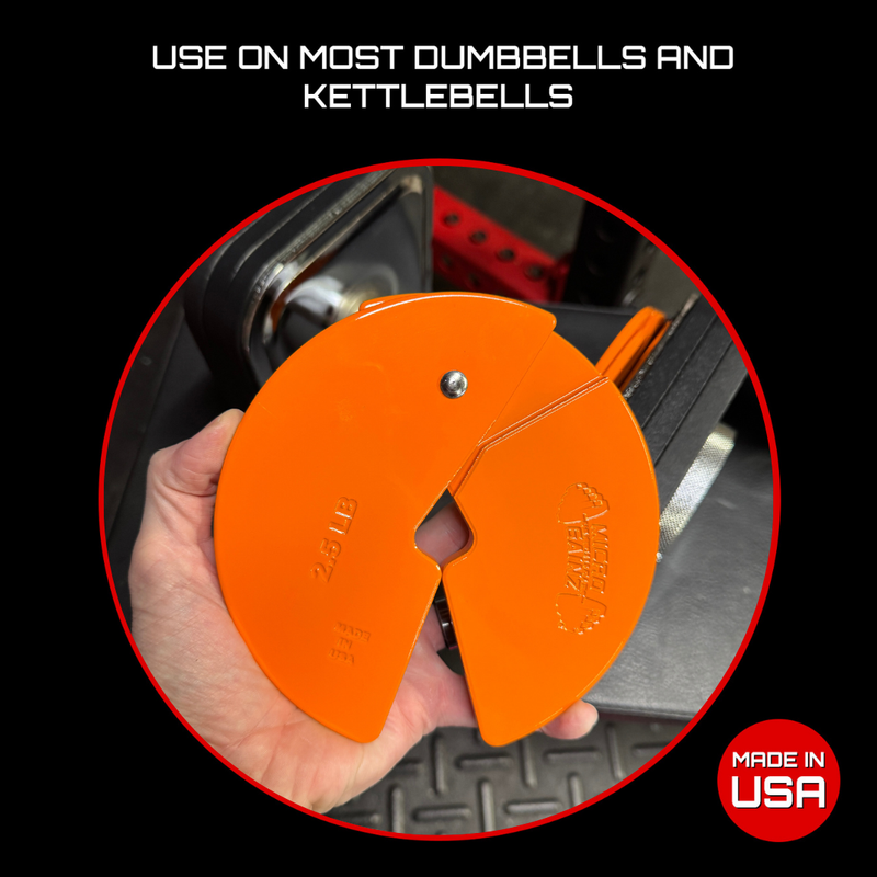 Load image into Gallery viewer, Micro Gainz Orange 2.5LB Dumbbell Fractional Weight Plates
